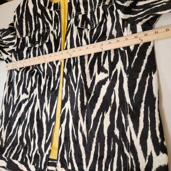 ❤️ 4/$20 Alfred Dunner sports jacket blazer Women 16W Zebra black white pockets - Picture 4 of 14